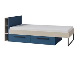 Bed Etruva 110 (Kasjmier + Blauw)