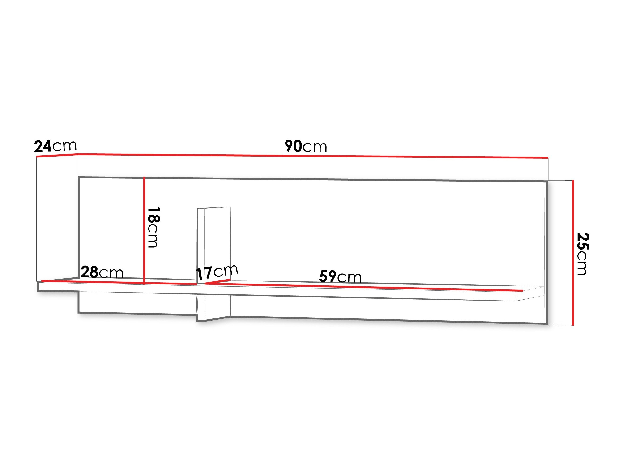 Wandplank Etruva 115 (Kasjmier + Eiken)