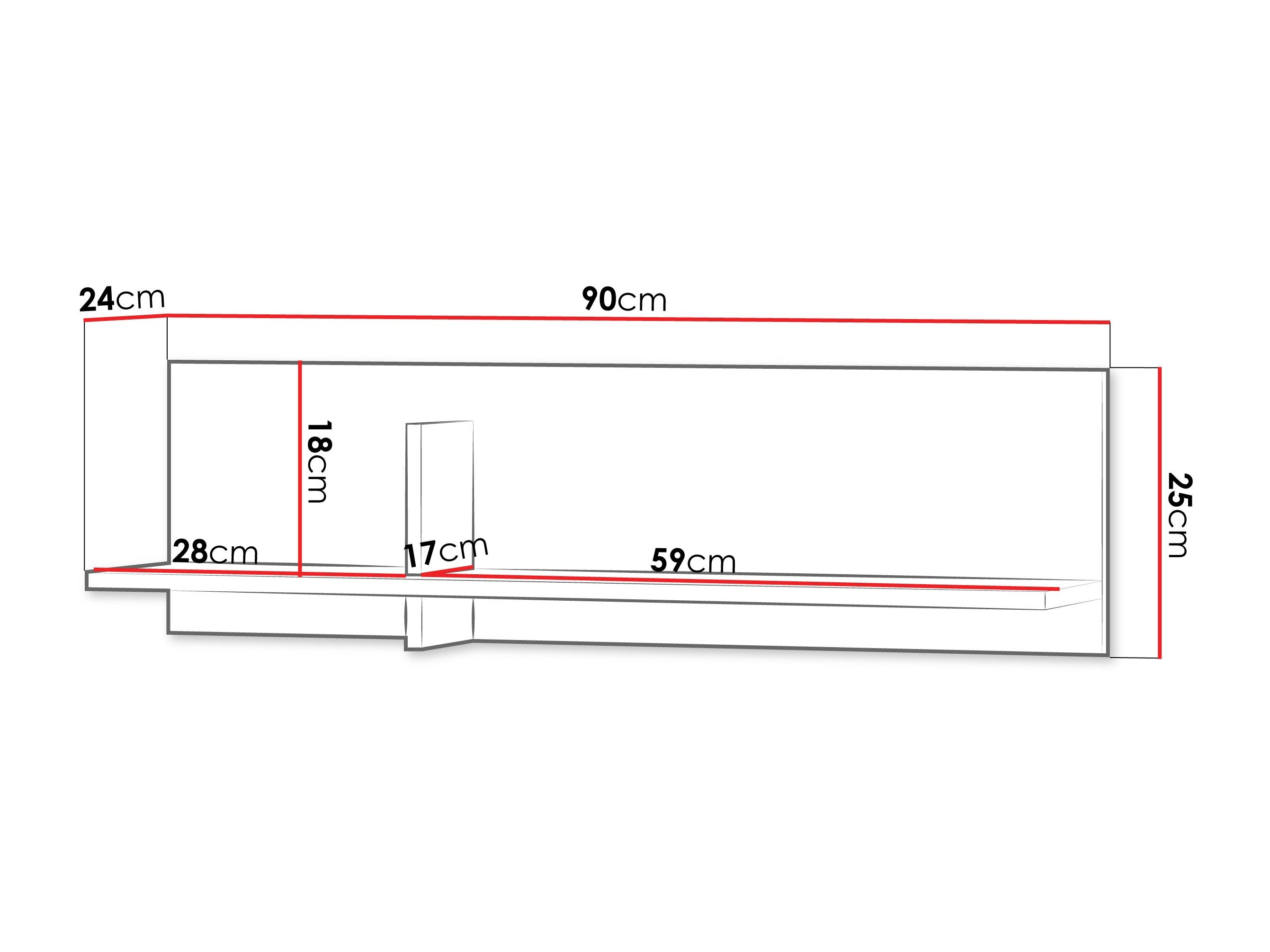 Wandplank Etruva 115 (Kasjmier + Roze)