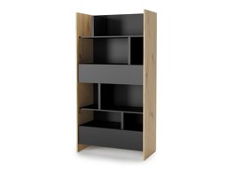 Boekenkast Concept Lenart XI (Artisan eiken + Zwart)