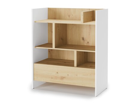 Boekenkast Concept Lenart VIII (Wit + Artisan eiken)