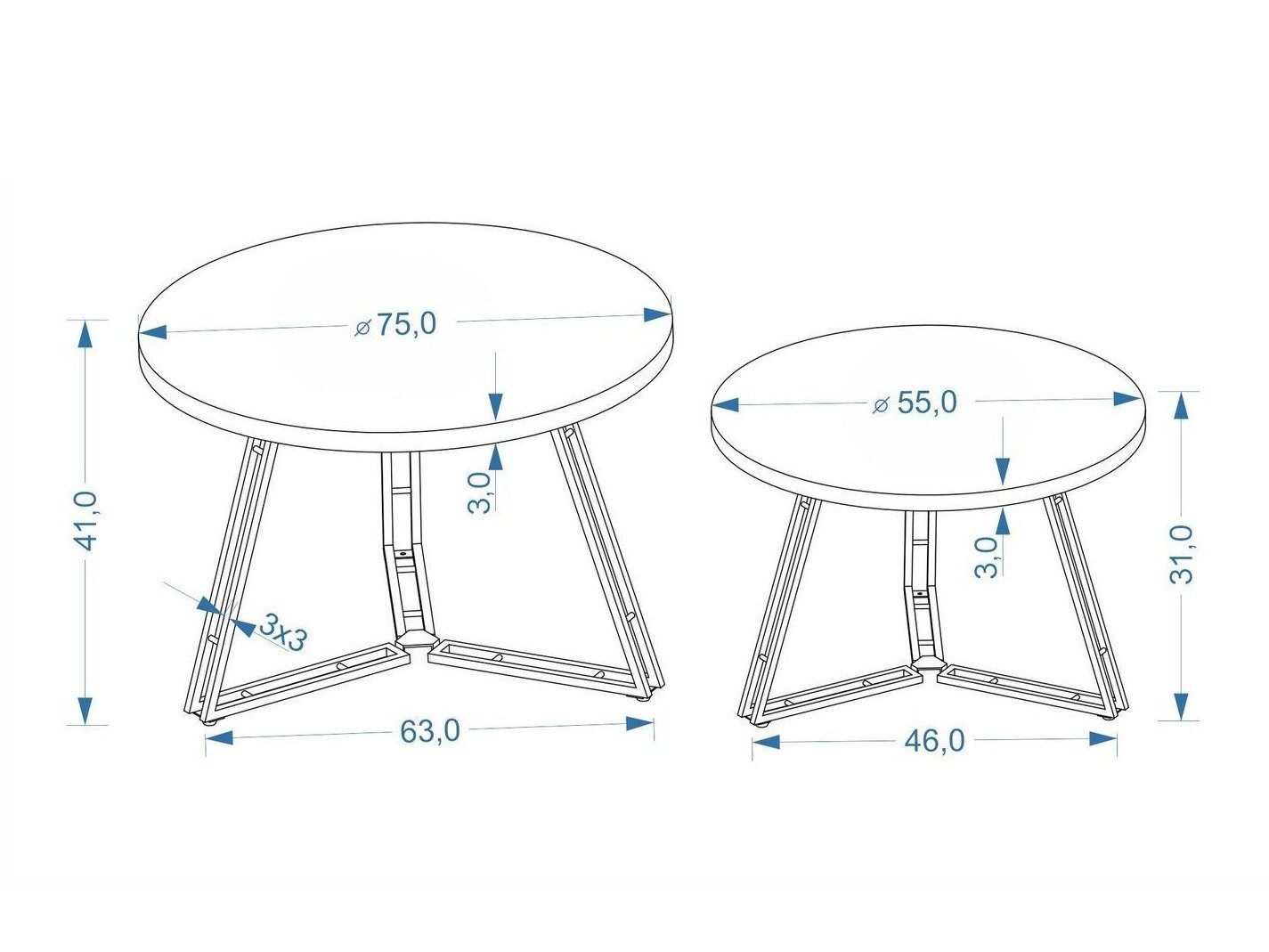 Salontafel set Houston 2184