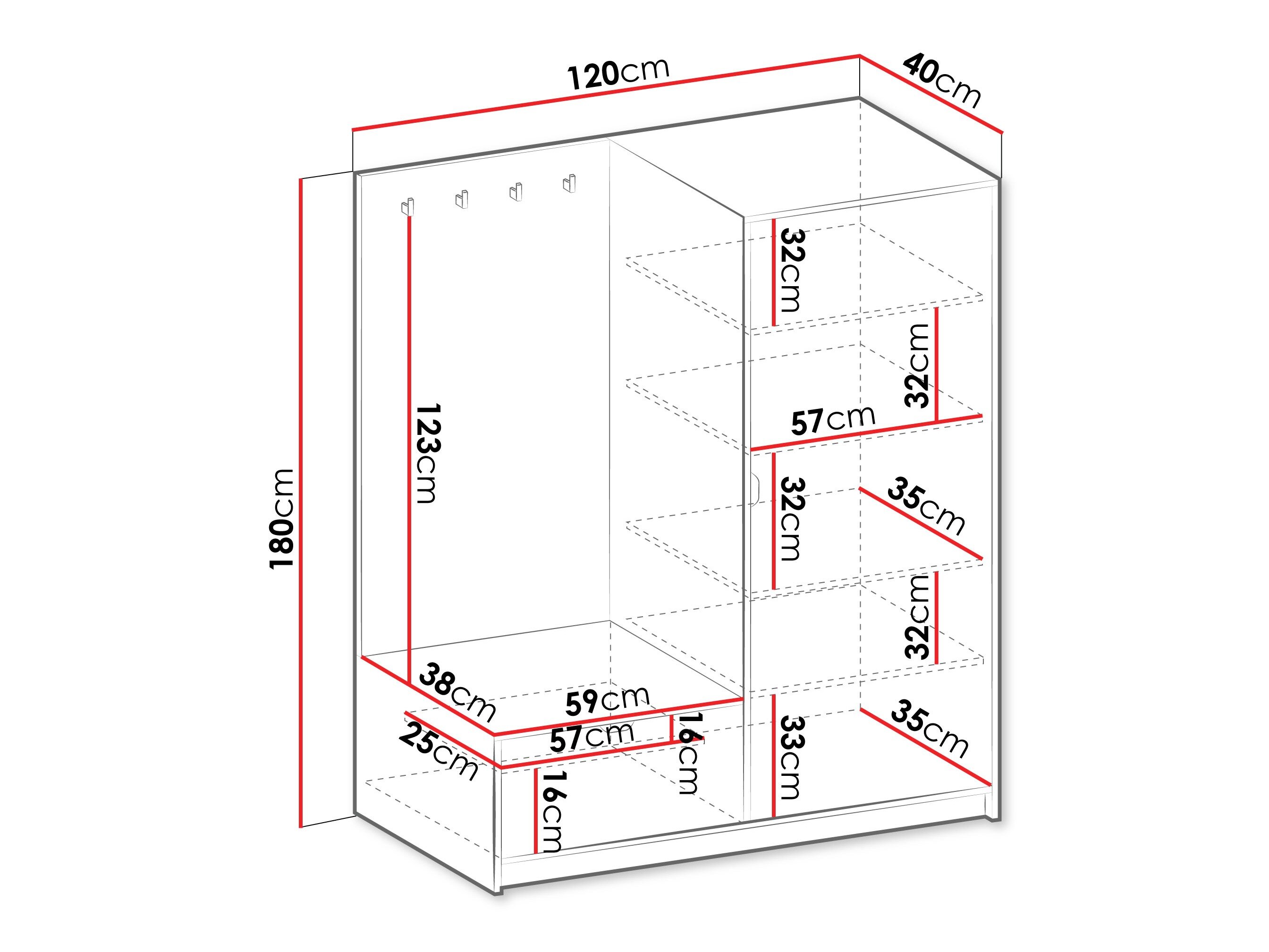 Gangmeubelset Comfivo Larmire 128 (Wit)