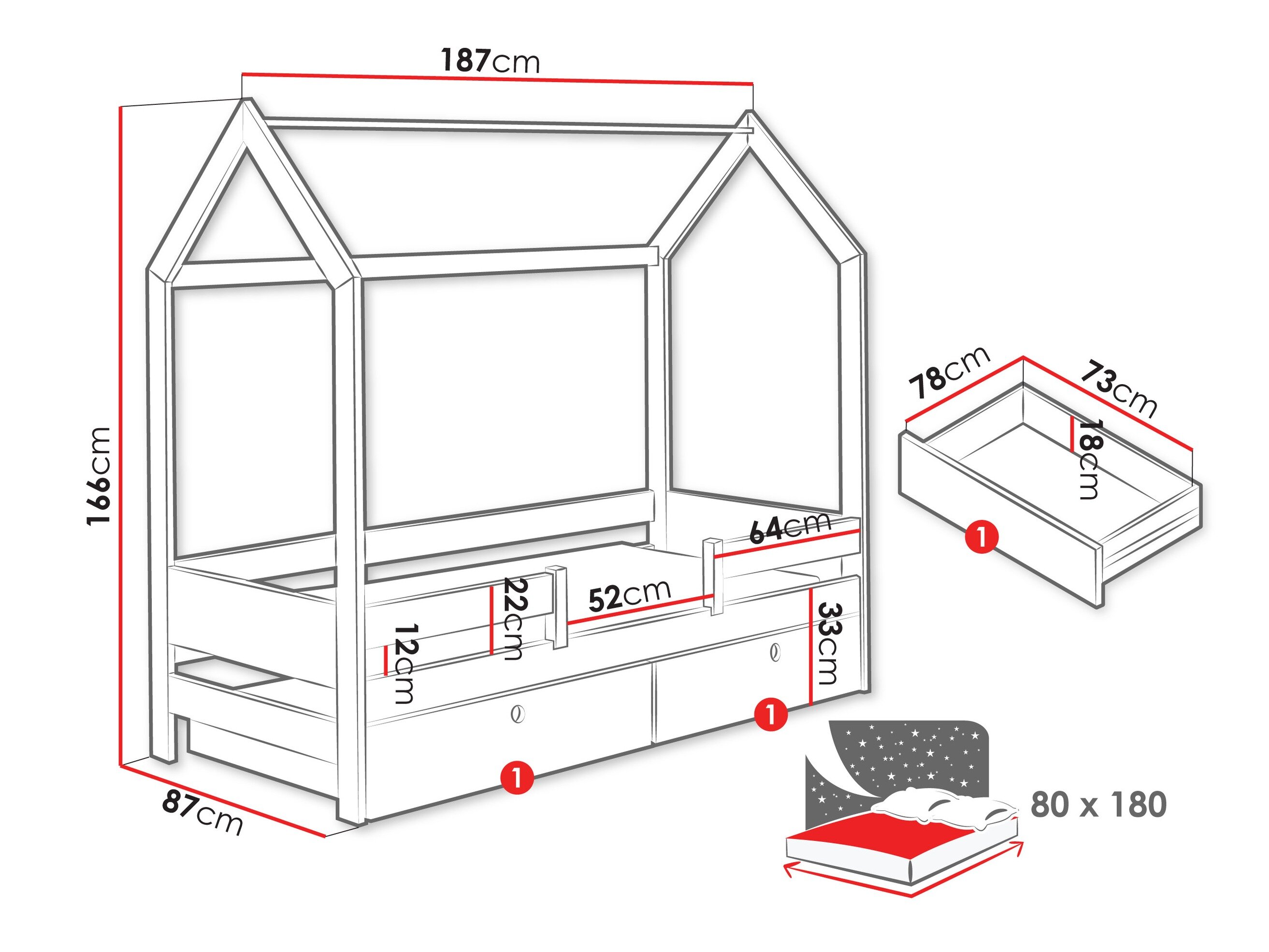 Bed Henderson 171 (Licht olijfboom)