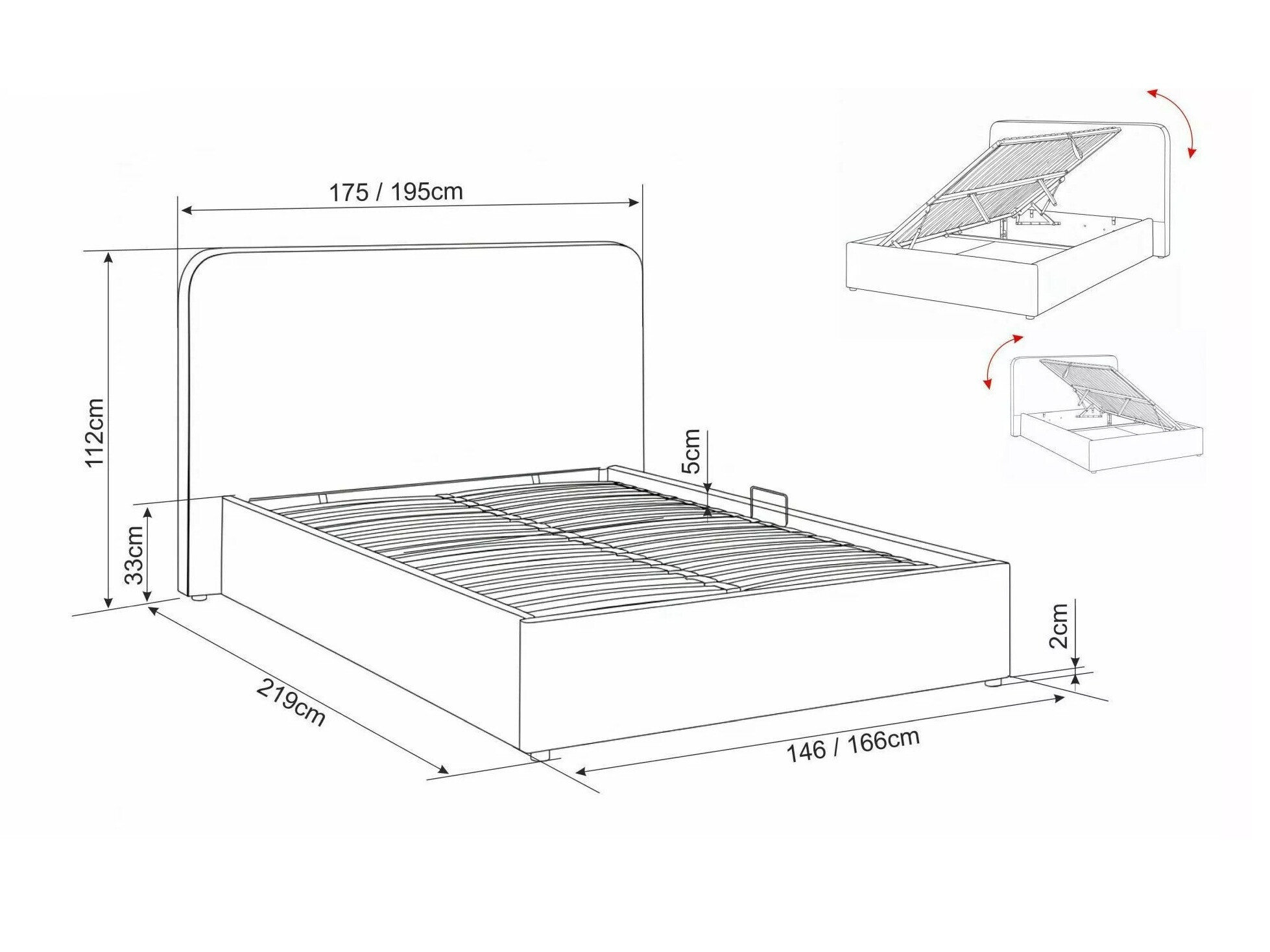 Bed Detroit 1003 (Raven 24)