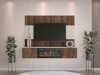 Woonkamerset Comfivo Salix VII (Notenhout + Licht Travertine)