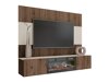 Woonkamerset Comfivo Salix VII (Notenhout + Licht Travertine)