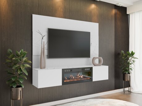 Woonkamerset Comfivo Salix VII (Wit + Wit marmer)