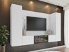 Woonkamerset Comfivo Salix VIII (Wit + Wit marmer)