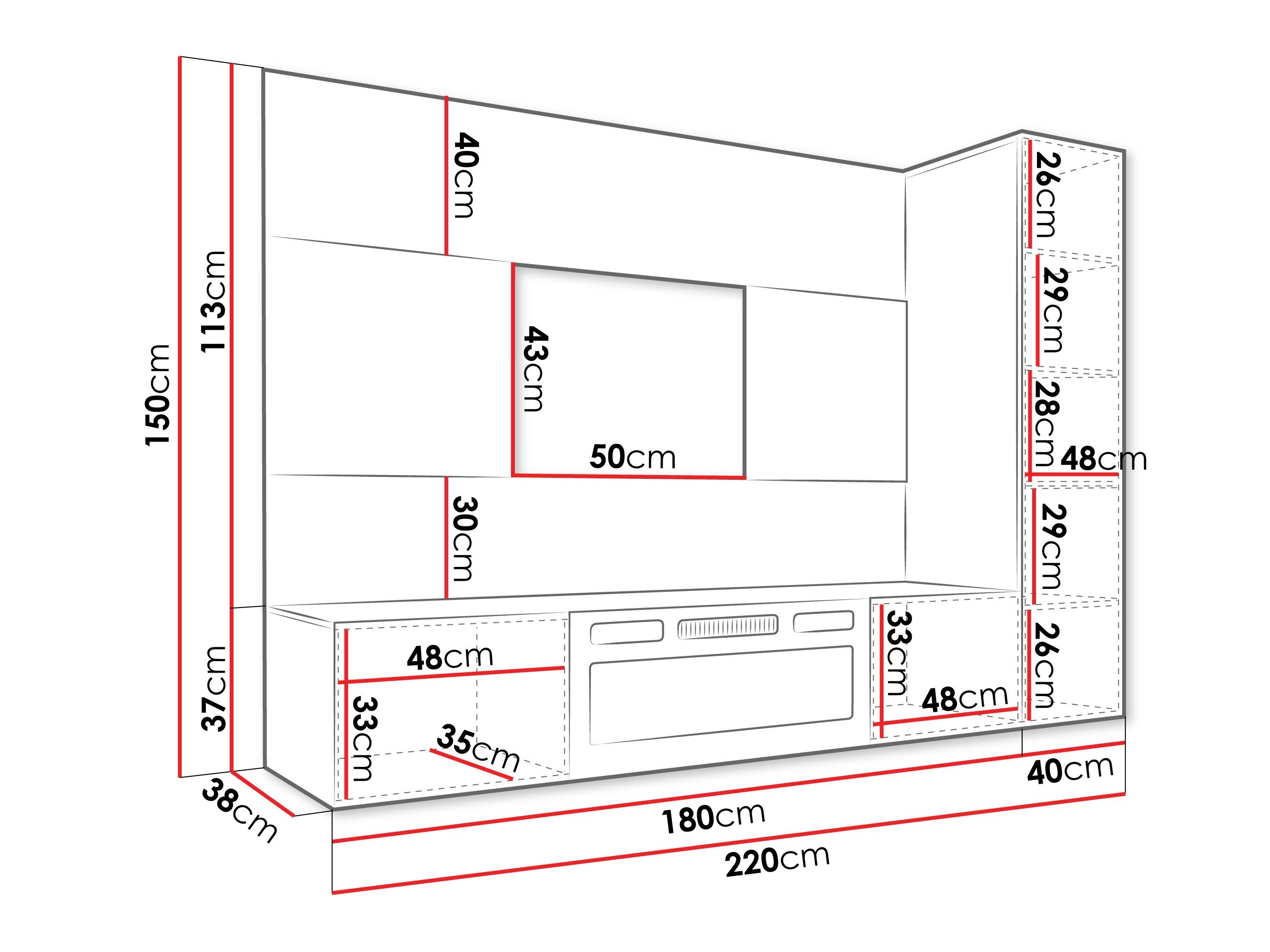 Woonkamerset Comfivo Salix IX (Beige + Cremona eiken)