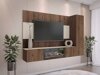 Woonkamerset Comfivo Salix IX (Notenhout + Licht Travertine)