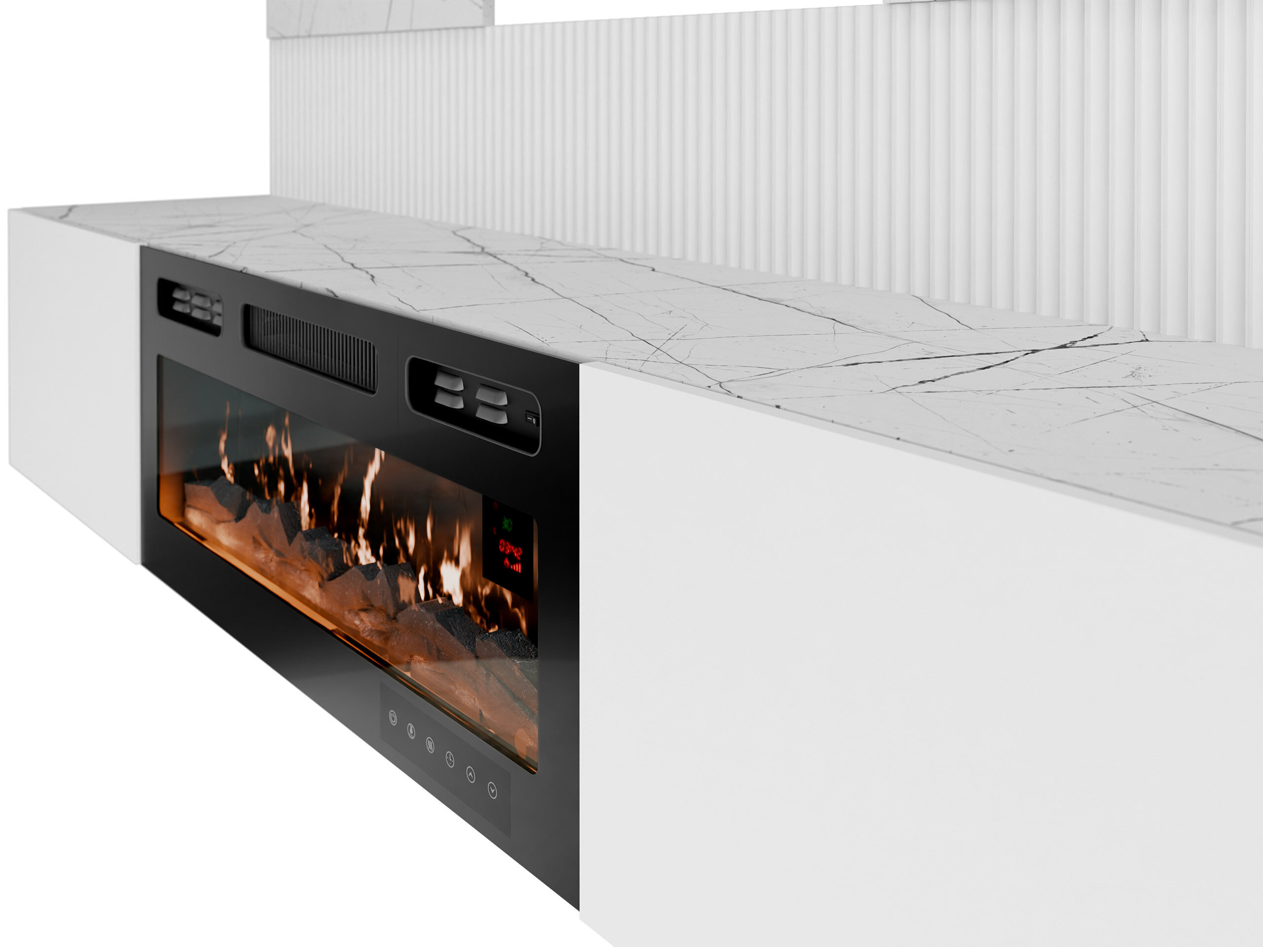 Woonkamerset Comfivo Salix IX (Notenhout + Licht Travertine)