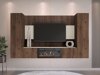 Woonkamerset Comfivo Salix VIII (Notenhout + Licht Travertine)