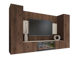 Woonkamerset Comfivo Salix VIII (Notenhout + Licht Travertine)
