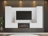 Woonkamerset Comfivo Salix VIII (Wit + Wit marmer)