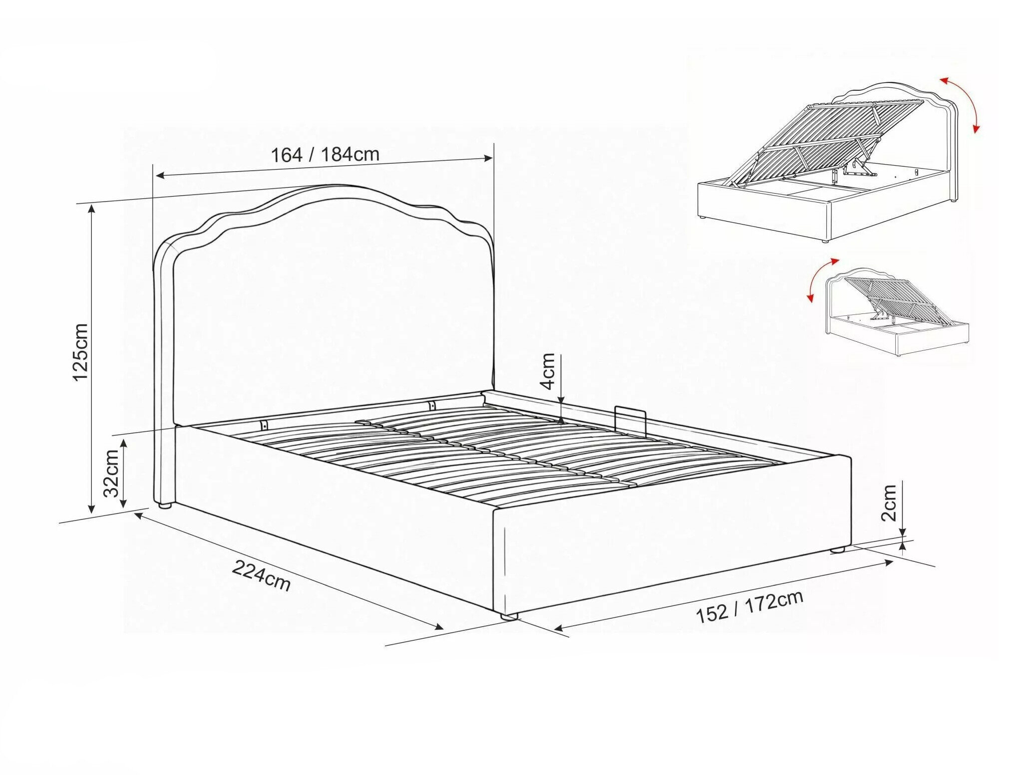 Bed Detroit 1006 (Raven 30)