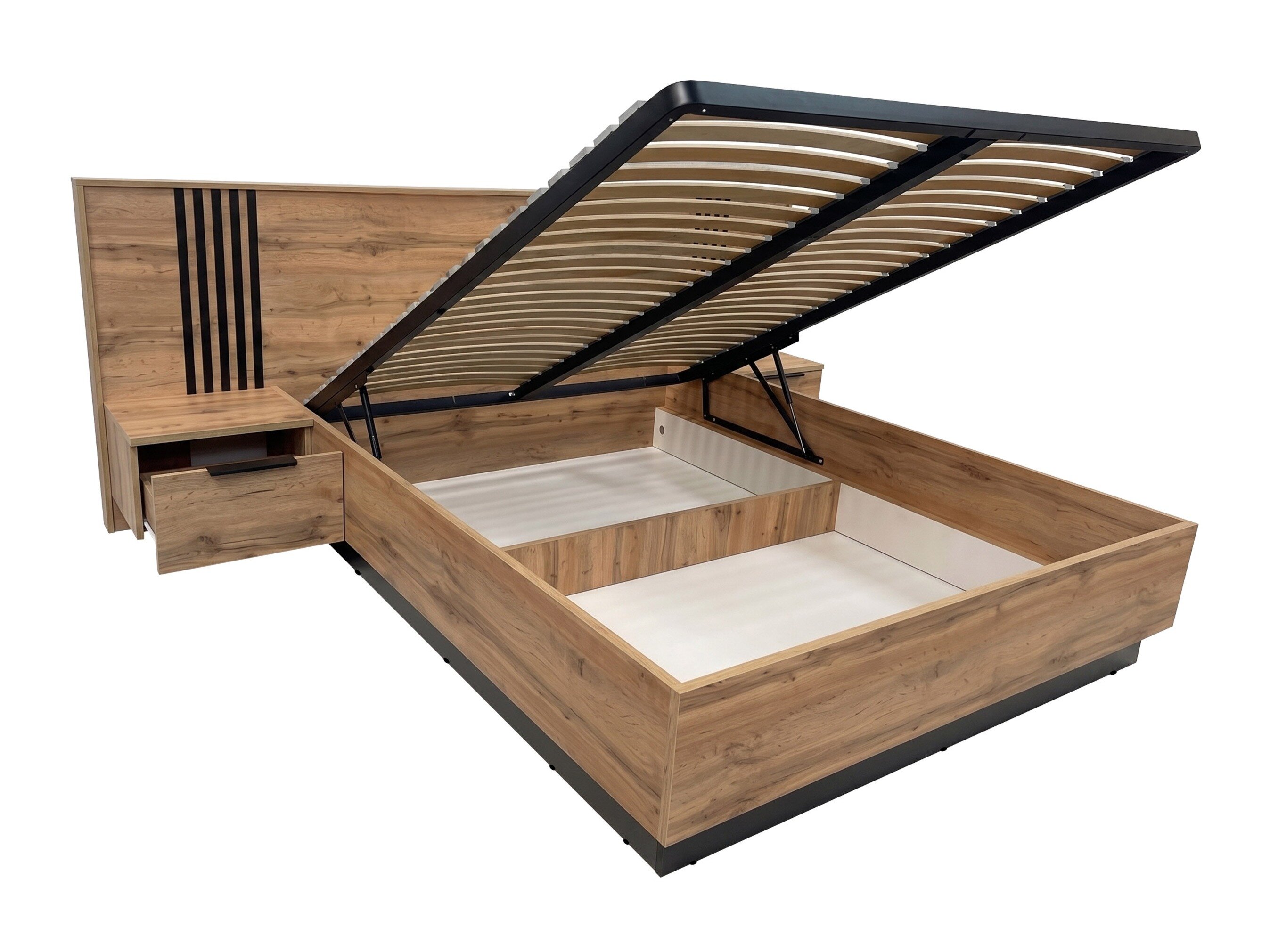 Bed Enolevo 115 (Wotan eik + Wit)
