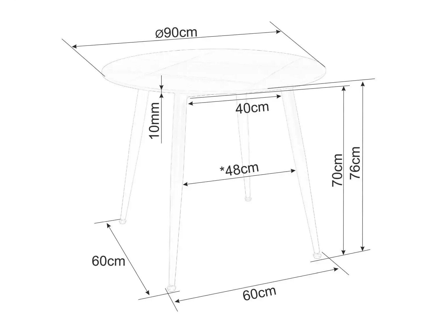 Tafel Detroit 871 (Licht travertin + Kasjmier)