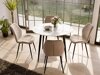 Tafel Detroit 871 (Wit marmer + Zwart)