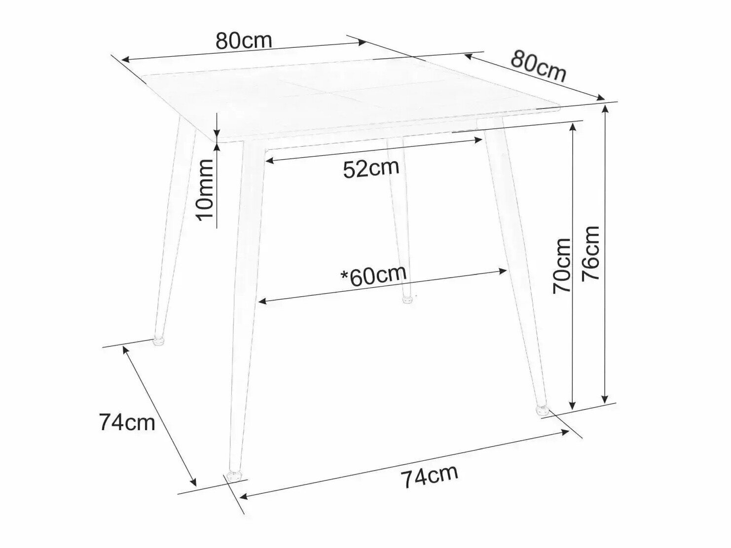 Tafel Detroit 876 (Licht travertin + Kasjmier)