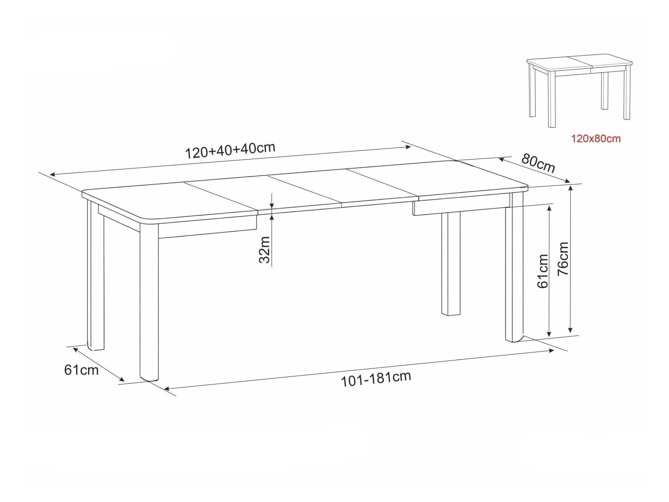 Tafel Detroit 1007 (Kasjmier + Cremona eiken)