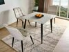 Tafel Detroit 876 (Wit marmer + Zwart)