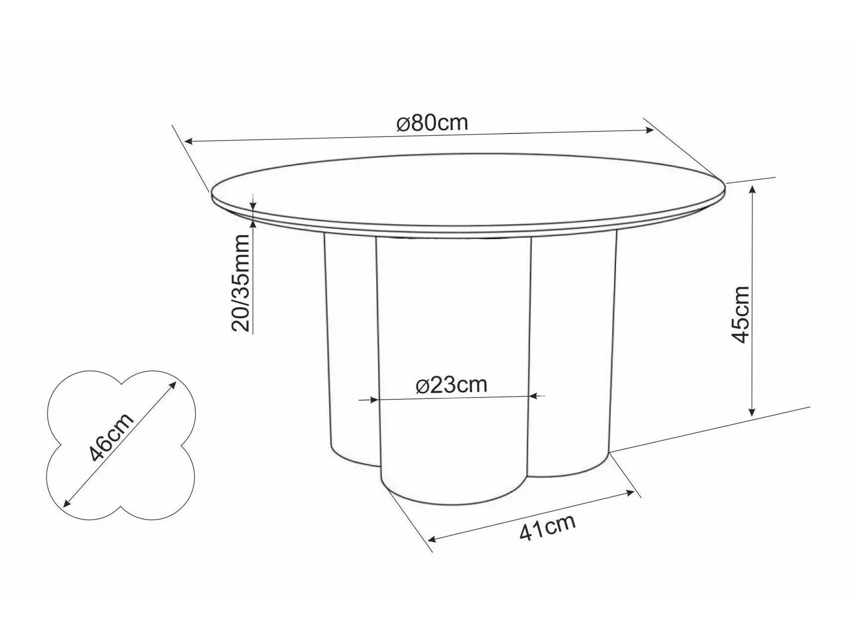 Salontafel Detroit 1013 (Ecru wit)