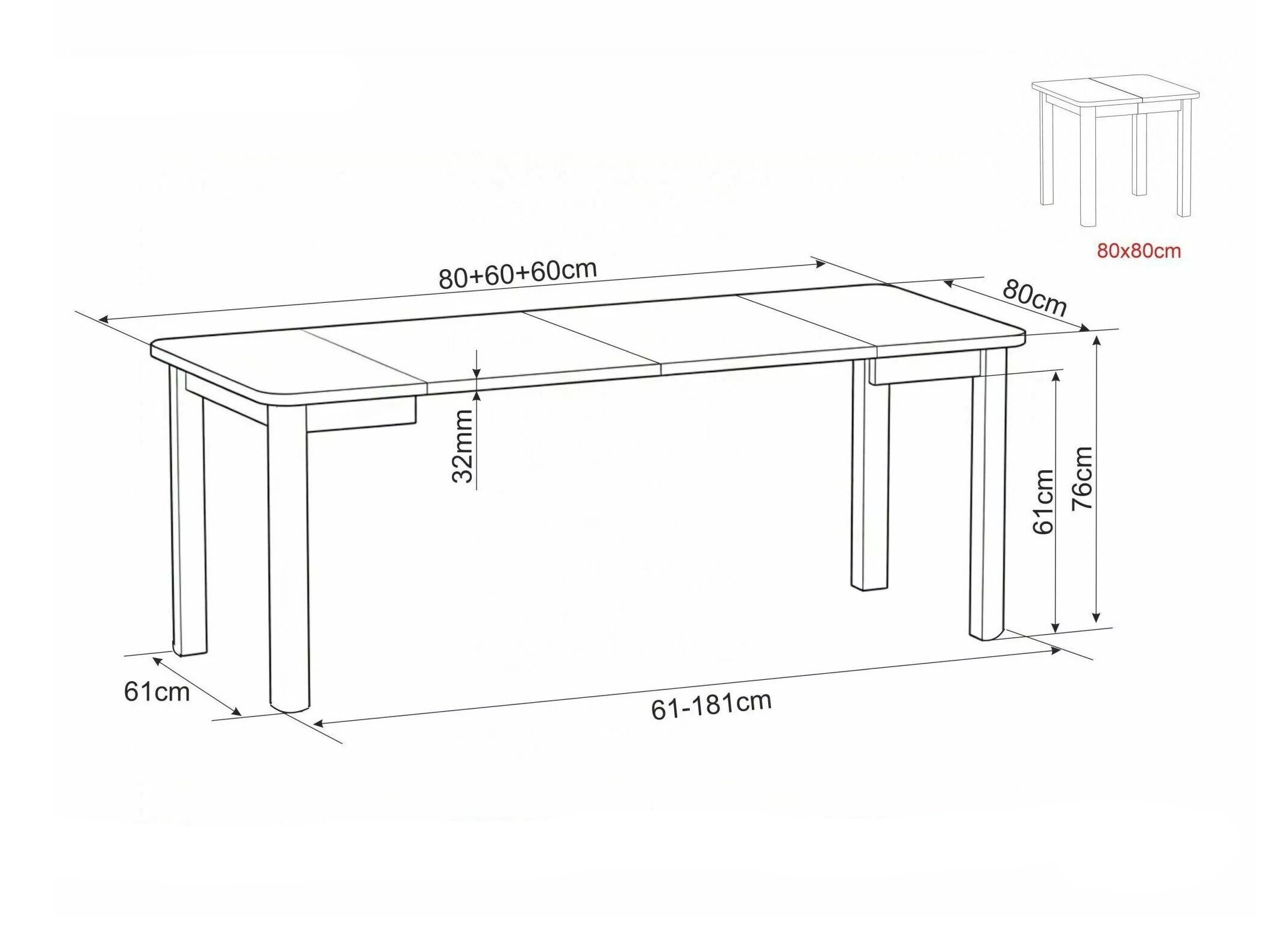 Tafel Detroit 1008 (Zwart + Artisan eiken)