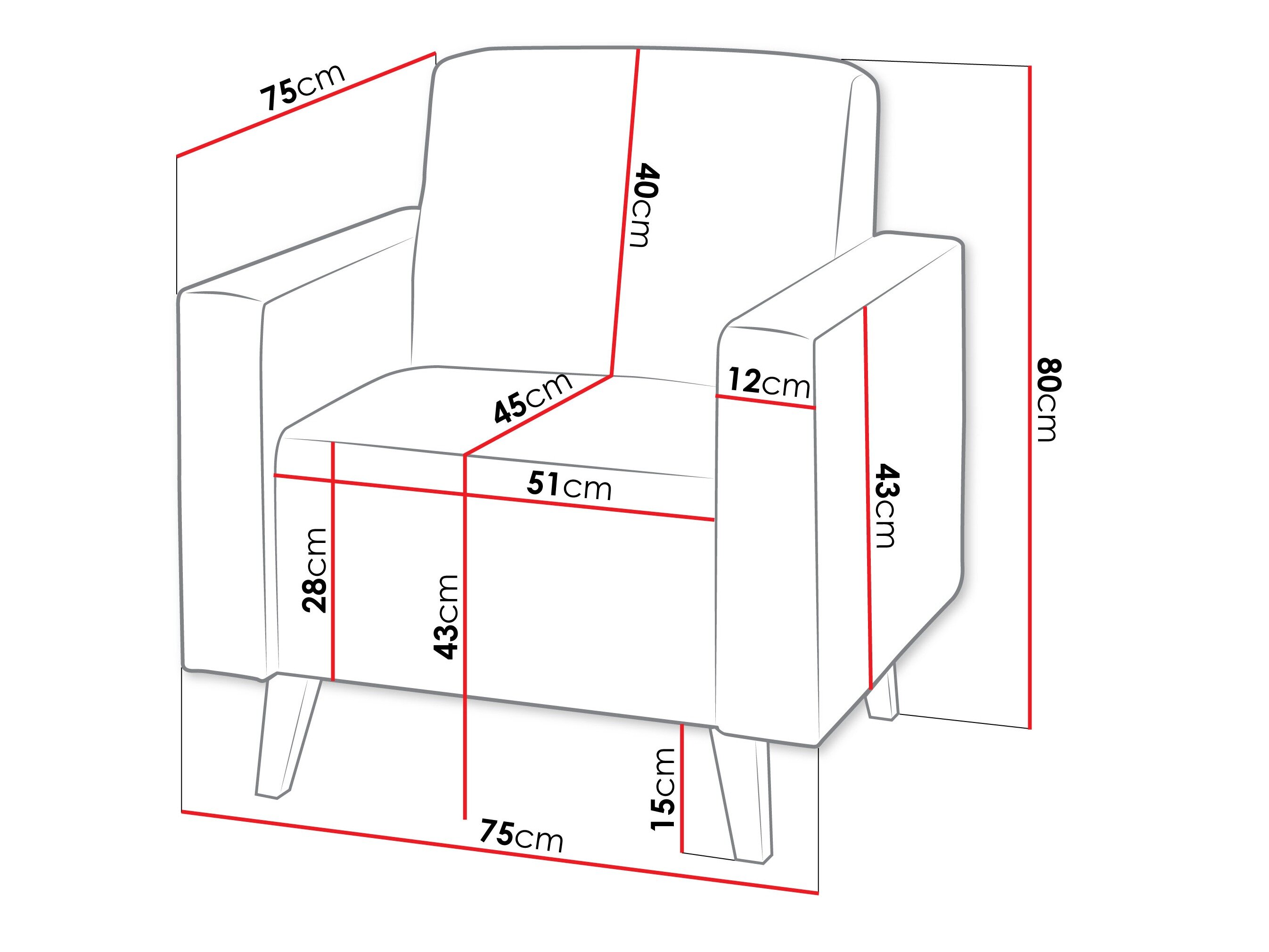 Fauteuil Delbene 131 (Verita 03 + Donkere san remo eik)