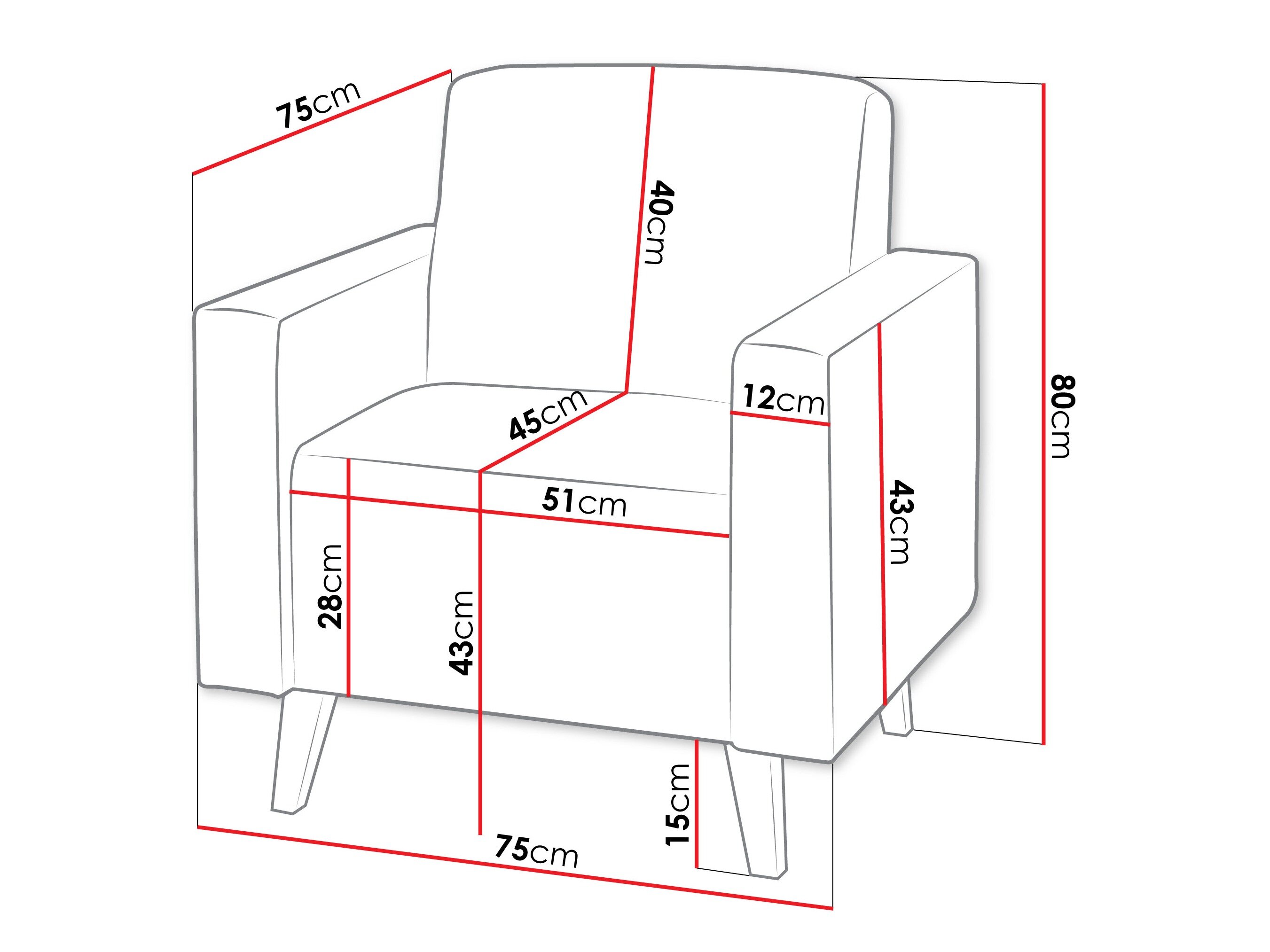 Fauteuil Delbene 131 (Verita 88 + Donkere san remo eik)