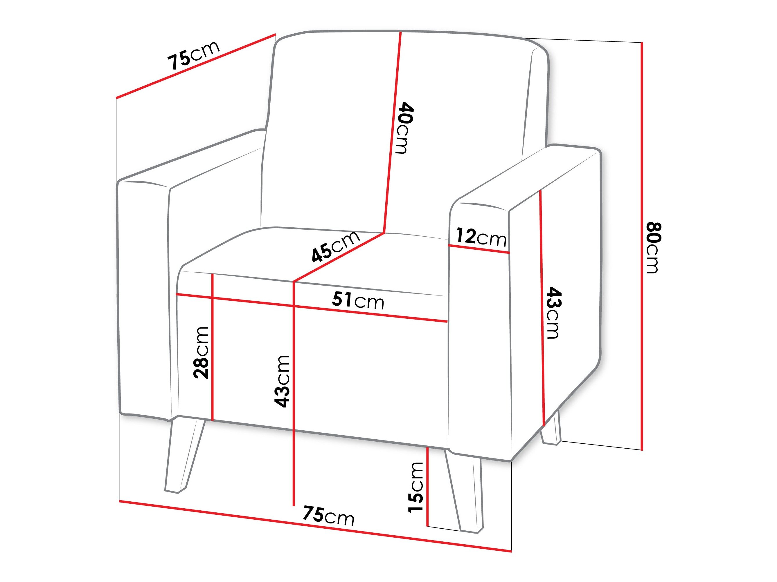 Fauteuil Delbene 131 (Verita 98 + Donkere san remo eik)