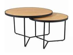 Salontafel set Detroit 252 (Eiken + Zwart)