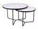 Salontafel set Detroit 252 (Wit marmer + Zwart)