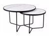 Salontafel set Detroit 252 (Wit marmer + Zwart)