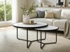 Salontafel set Detroit 252 (Wit marmer + Zwart)