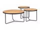 Salontafel set Detroit 570 (Eiken + Zwart)