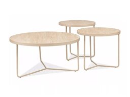 Salontafel set Detroit 570 (Licht travertin + Kasjmier)