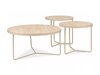 Salontafel set Detroit 570 (Licht travertin + Kasjmier)