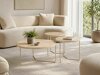Salontafel set Detroit 570 (Licht travertin + Kasjmier)