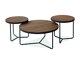 Salontafel set Detroit 570 (Notenhout + Zwart)