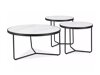 Salontafel set Detroit 570 (Wit marmer + Zwart)