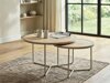 Salontafel set Detroit 252 (Licht travertin + Kasjmier)
