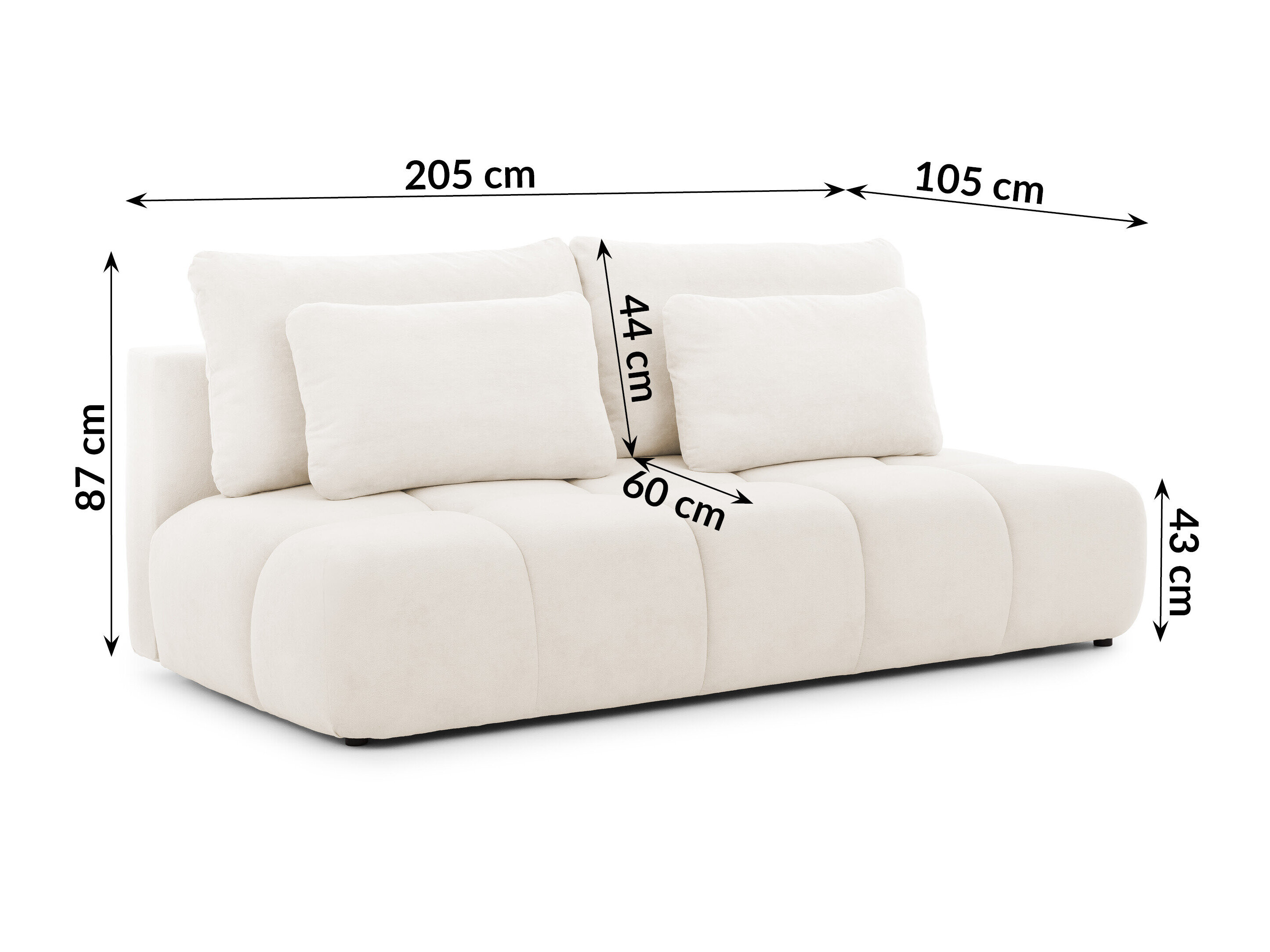 Slaapbank Rocklin 203 (Soft Plush 01)