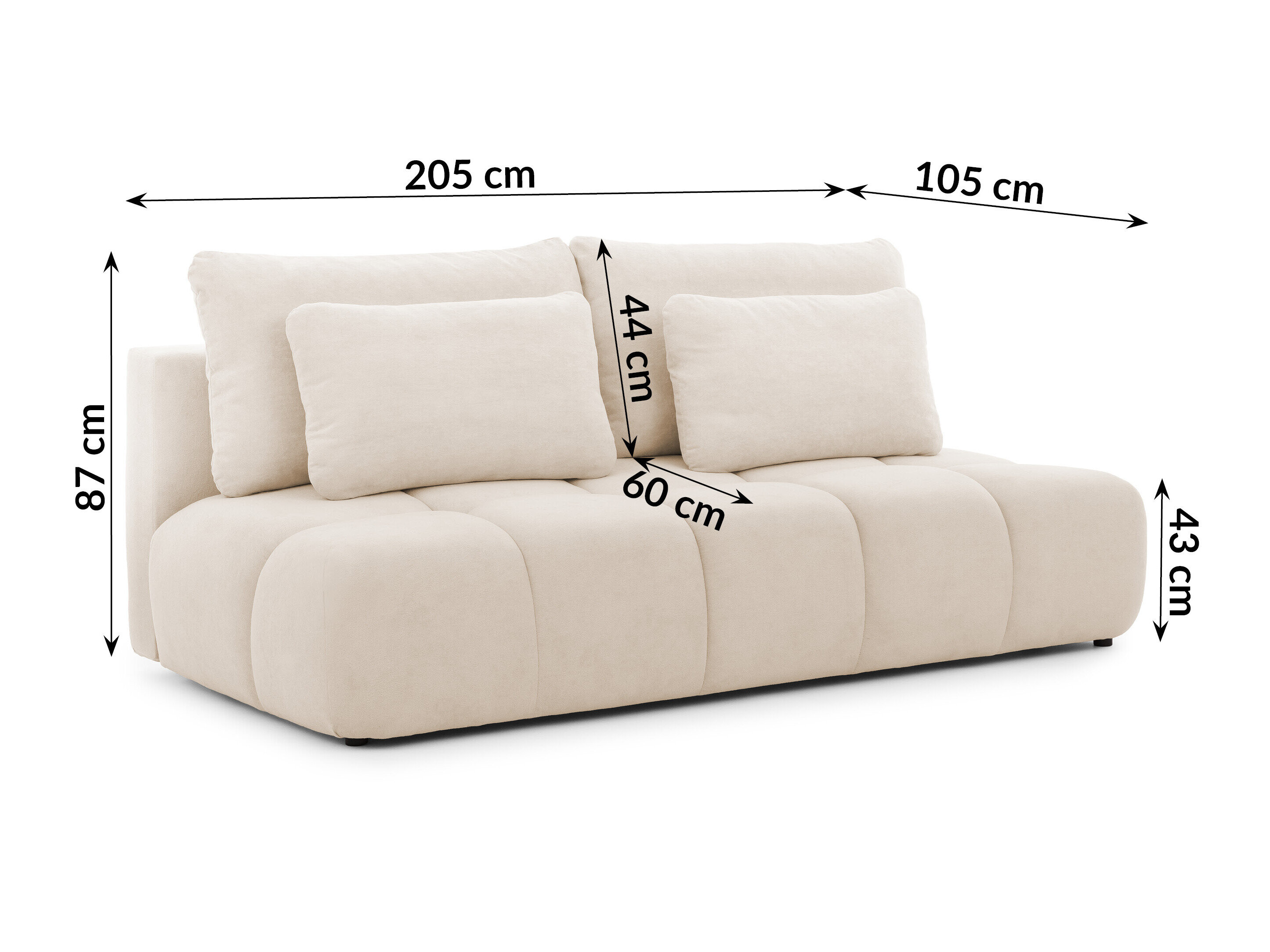 Slaapbank Rocklin 203 (Soft Plush 02)