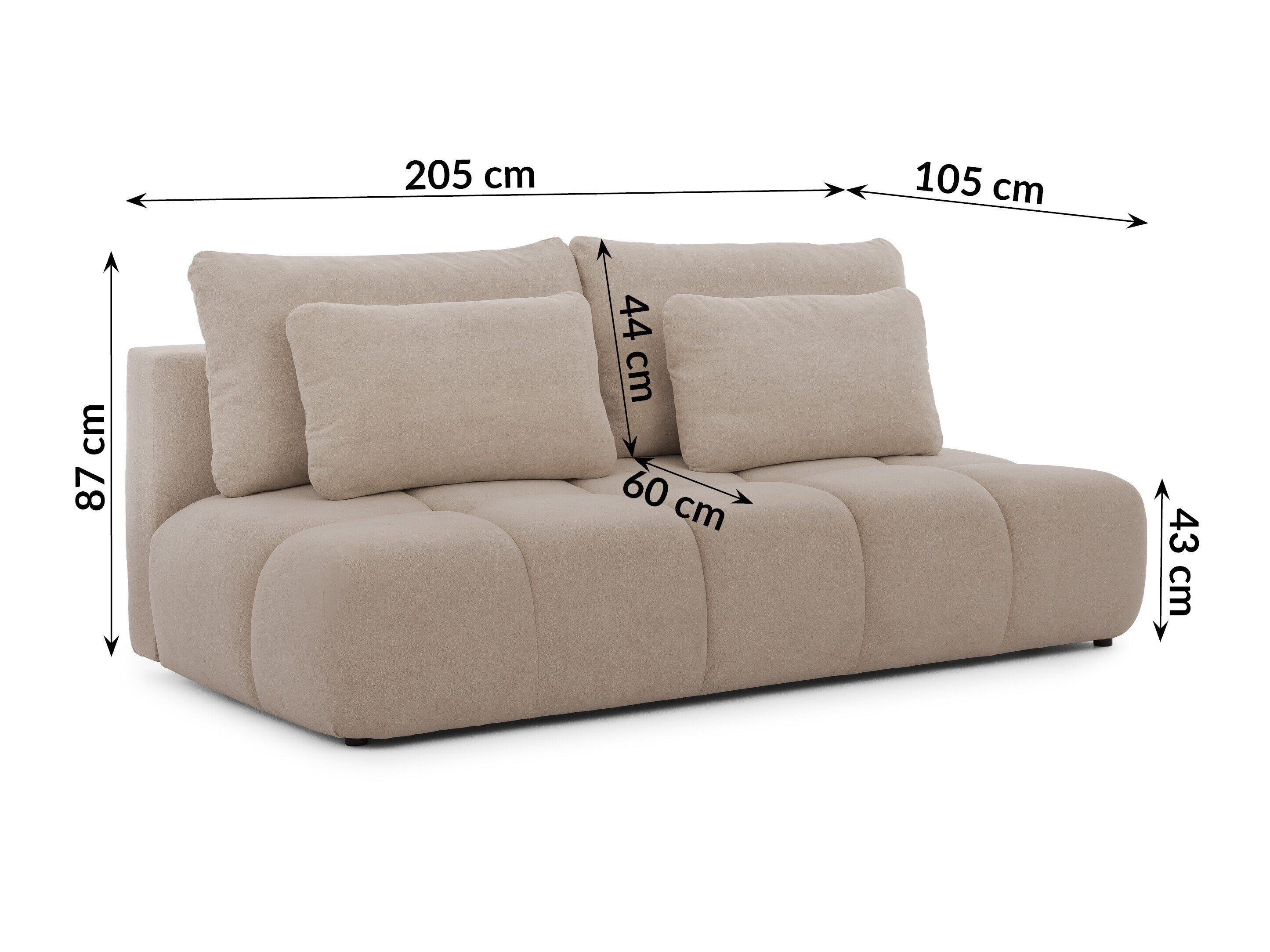 Slaapbank Rocklin 203 (Soft Plush 03)