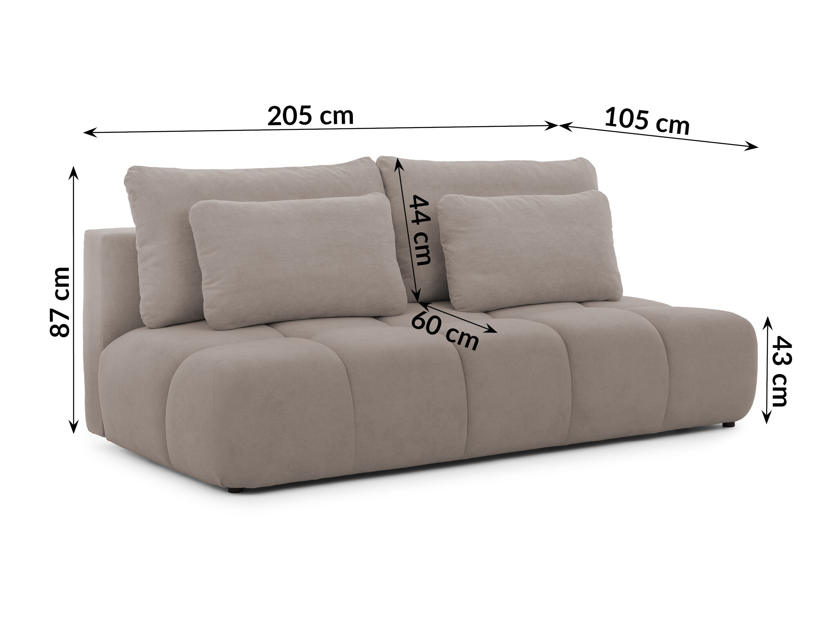 Slaapbank Rocklin 203 (Soft Plush 04)