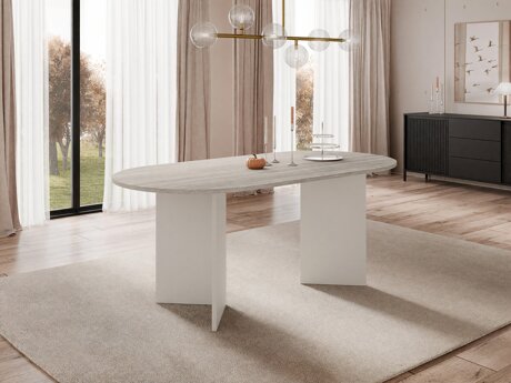 Tafel Comfivo Fungus (Licht Travertine + Beige)