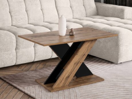 Salontafel Goodyear 140 (Wotan eik + Glanzend zwart)