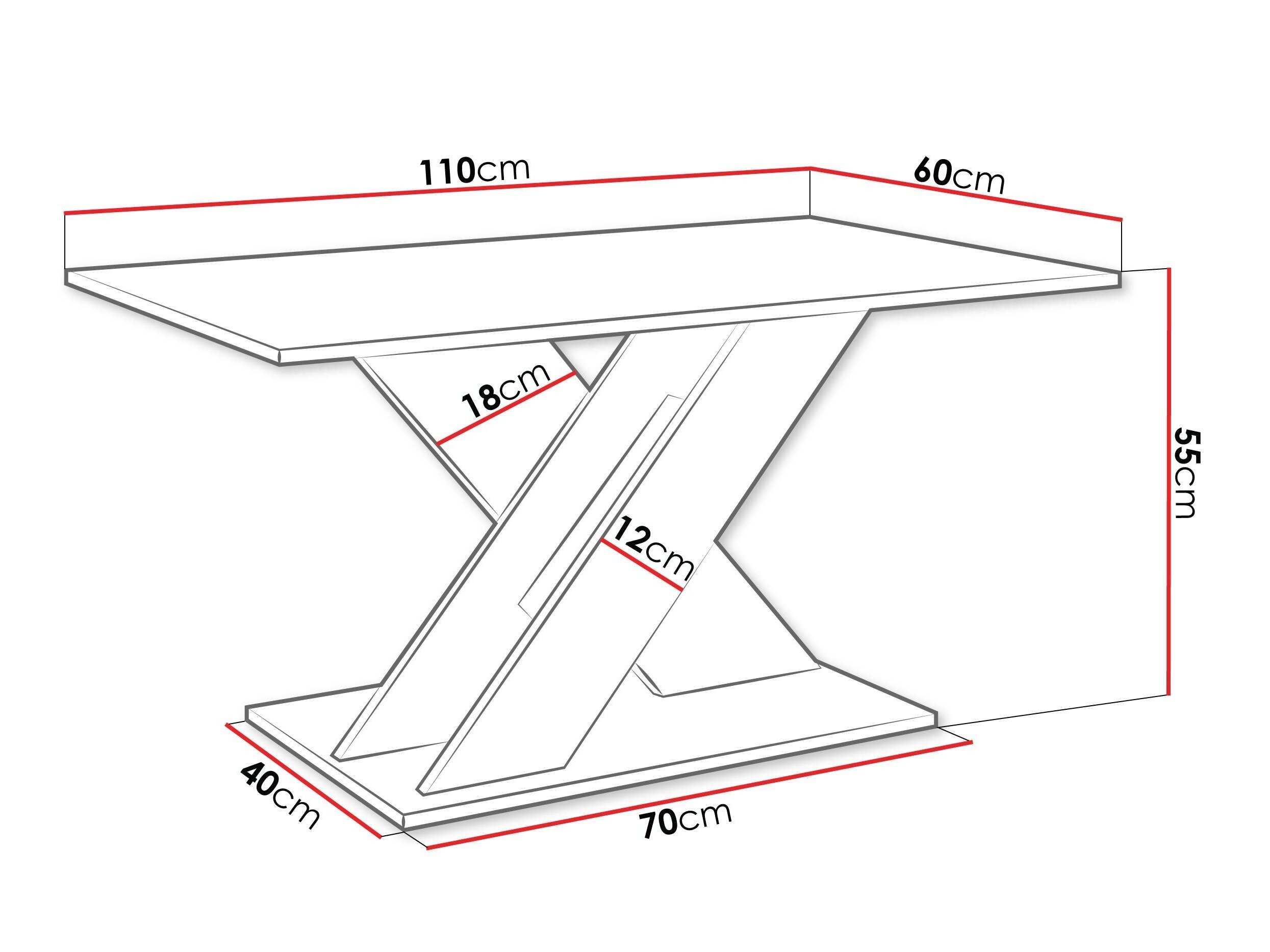 Salontafel Goodyear 140 (Zwart + Wotan eik)