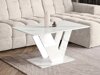 Salontafel Goodyear 142 (Wit marmer + Glanzend wit)